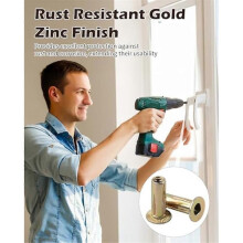 50pcs Multi-Grip Rivet Nut Kit,5/16-18 Rivet Nut Pre-Bulbed Shank, Plus Nut Zinc Plated Flat Heads T