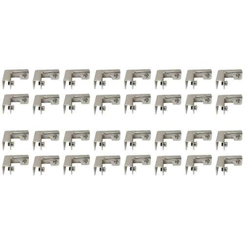 4Pcs L Type Glass Fixing Clip 2 Way Glass Connectors