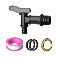 3/4 inch regentonkraan met messing moer