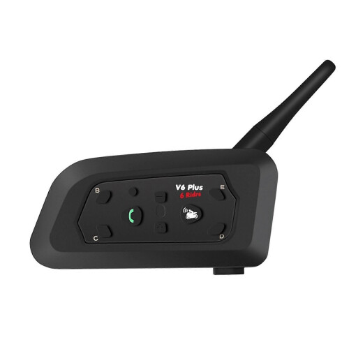 V6 Plus Bluetooth-Motorradhelm-Headset mit 1500 m Reichweite, Bluetooth-Interphone-Kommunikationssystem,