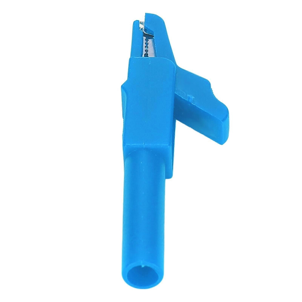 10Pcs Insulated Safety Clip Electrical Test Clamp With 4Mm Banana Jack Socket For Car Boat Truckblue 9409192762139