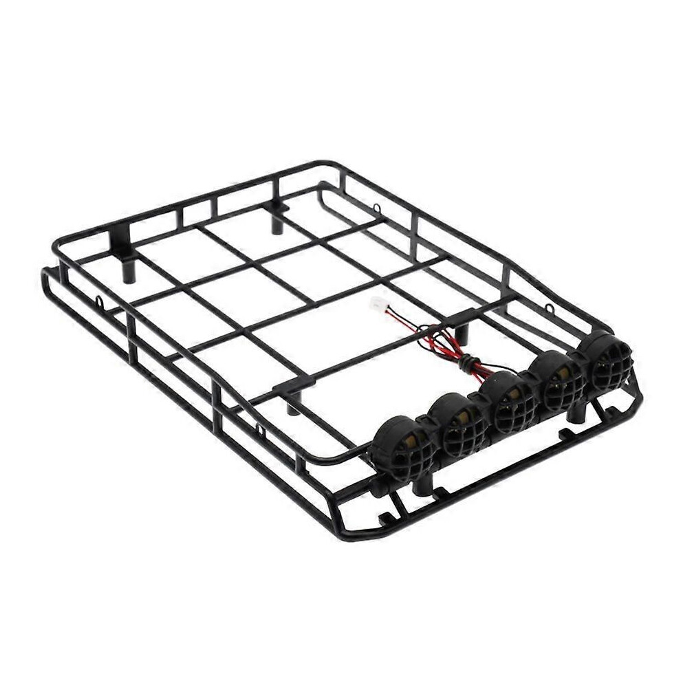 Luggage Carrier Roof Rack With Led Roof For Mn D90 1/12 Rc Car Light 9152359506748