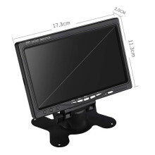 7-inch TFT LCD-kleurenscherm met HD-achteruitrijbeeld, compatibel met CCTV-systemen voor auto's, vrachtwagens