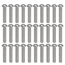 Juego de 30 tornillos de cabeza abombada con hexágono interior de acero inoxidable A2 M10x1.5 con rosca