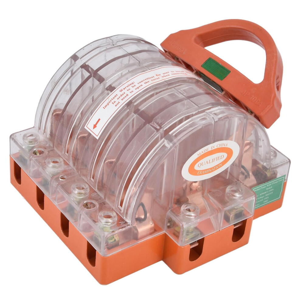 Knife Safety Switch, Ac 380V 100A, 4 Pole, Double Throw, Transparent Shell, Led Indicators, Disconnect 9152359637992