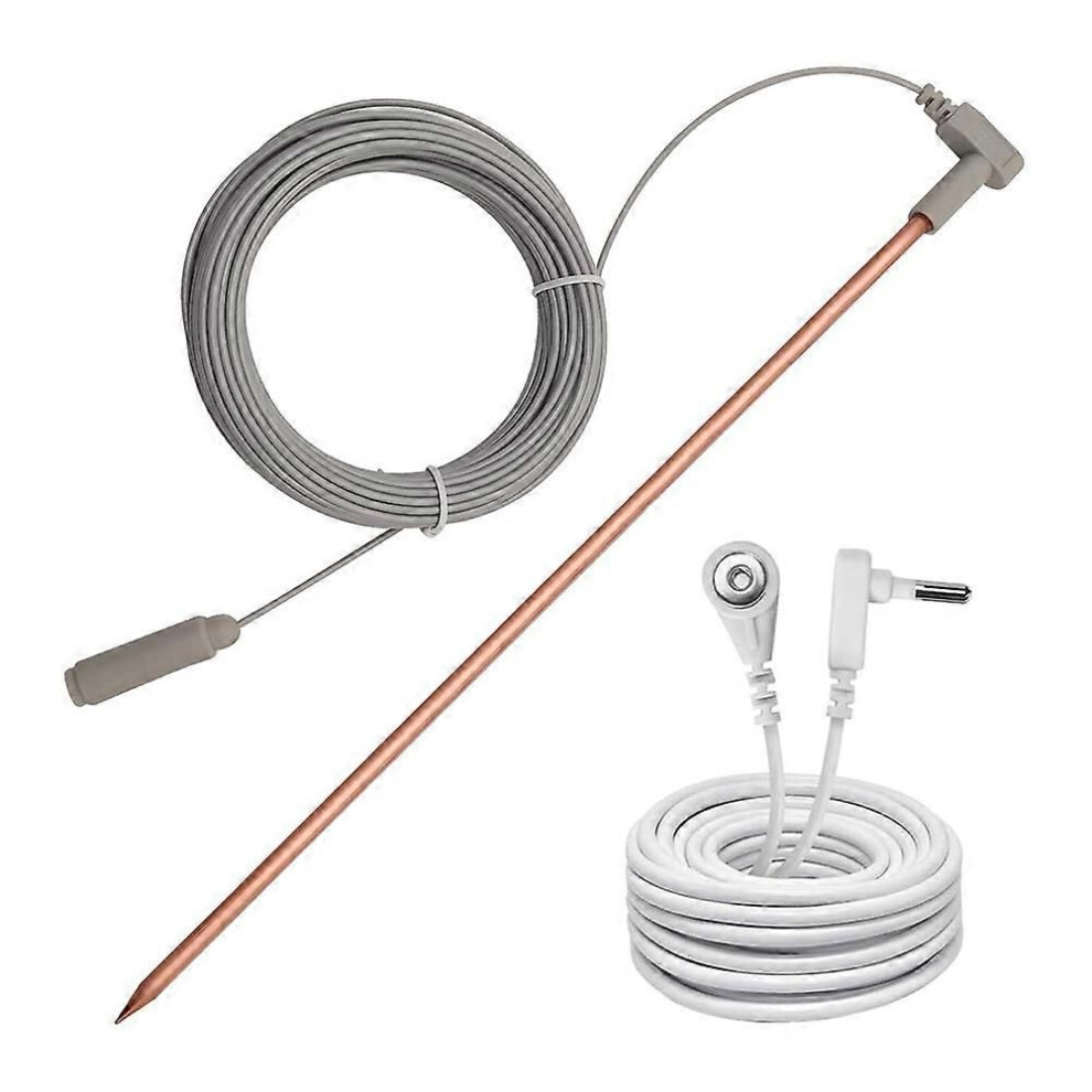 Copper Grounding Rod With 40Ft Female Ground Cord, Portable Ground Rod Kit,Great For Grounded Earth Connected Products A 9152359635028