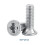 100pcs SS304 Flat Head Countersunk Screws Machine Repair Accessory M3 x 12 1
