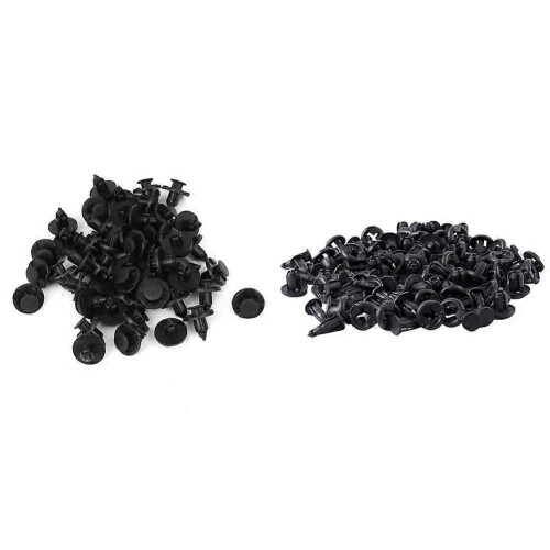 100 rivetti in plastica per portiere e parafanghi auto, 50 pezzi da 8 mm e 50 pezzi da 10 mm