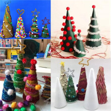 48Pack Foam Cones, Foam Tree Cones, Cones Shaped Foam for Arts, Crafts, Christmas Tree, School, DIY Project