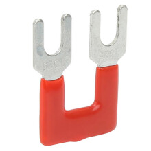 10 Pcs Barrier Fork Type Strip 25A Copper Material PVC Sheath TB Jumper Block Terminal Strips for Household Appliances TB 2502