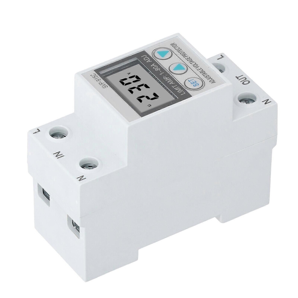 Over Under Voltage Protector Abs Shell Adjustable Recovery Value Intelligent Electronic Device 9409192761200