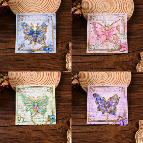 Artistic Butterfly Shape Bookmarks Retro Metal Bookmarks with-2 2