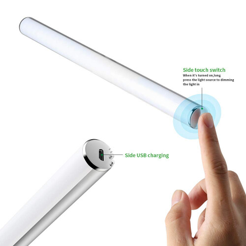 Lixada Vanity Mirror Light, Portable Makeup Light,Touch Control/USB Rechargeable,for Bathroom Dressing Table Mirror Lighting 2