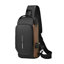 Combination Lock Chest Bag Anti-Theft Crossbody Sling with USB Charging Port Sport & Travel Messeng
