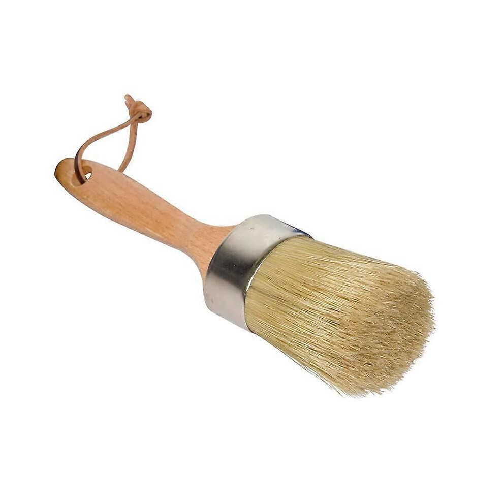 Chalk And Wax Paint Brush Large 2-In-1 Natural Bristles Painting Tool 9152359631167