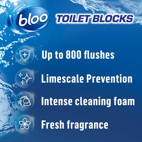 Bloo Bloo Toilet Blocks Limescale Prevention Pack of 4 2