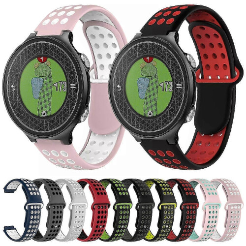 Ρολόι Garmin Approach S6 με δίχρωμο διάτρητο, αναπνεύσιμο λουράκι σιλικόνης 1