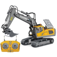 1:24 Remote Control Excavator 11 Channels 2.4G Remote Control Aluminum Alloy Engineering Vehicle Toys for Kids