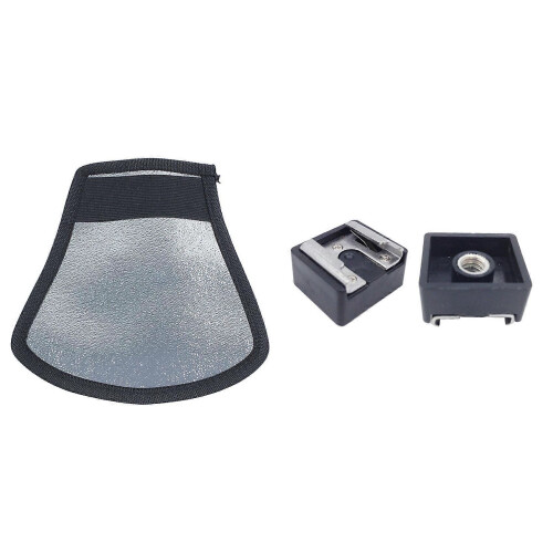1x Flash Diffuser Silver/White Reflector for Nikon Speedlite SB-600,SB-800 & 2Pcs Flash Hot Shoe Mount Adapter