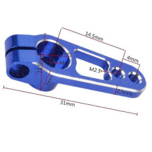 5PCS Aluminum Alloy 31mm 25T Steering Servo Arm Horn for Futaba D4 1/10 RC Drift Car Crawler Parts,Black