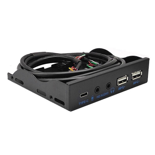 Πρόσοψη USB USB3.2 Gen2 10Gbps Τύπου C + 19 ακίδων 2 θύρες USB2.0 + HD Audio 3,5 χι 2