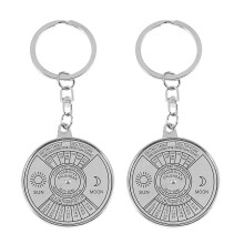 2X Perpetual Calendar Keyring Keychain Unique Metal Key Chain Ring 50 Years New Hot