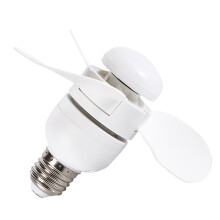 E27-plafondventilatorlamp met borstelloze motor voor keuken,-Wit
