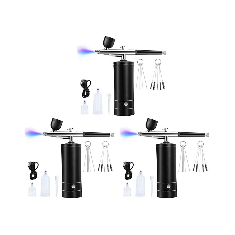3X Airbrush Kit Rechargeable Cordless Airbrush Compressor,30Psi High Pressure, Handheld Airbrush Gun,Airbrush Set 6032462133143