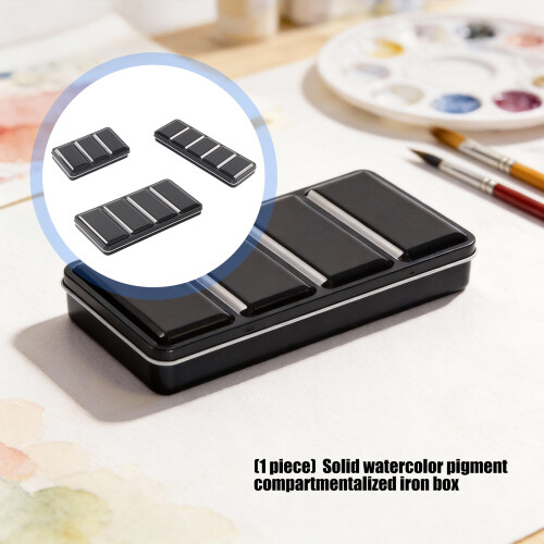 Solid Watercolor Paint Tin Box Portable Leakproof Metal Paint-M 2