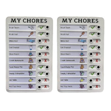 2X My Chores Checklist Memo Plastic Board, Detachable and Reusable  Memo Checklist for Check Items and Form