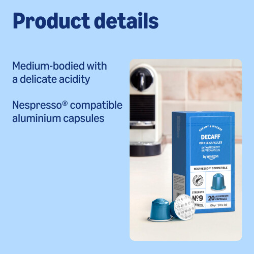 by Amazon Espresso Decaf Aluminium Coffee Pods Compatible w/ 1