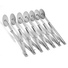 7 Wheel Stainless Steel Pizza Knife Wheel Knife Cutter Adjustable Dough Divider for Pastry Pizza Pasta Cakes Cookies Kitchen Baking Tool
