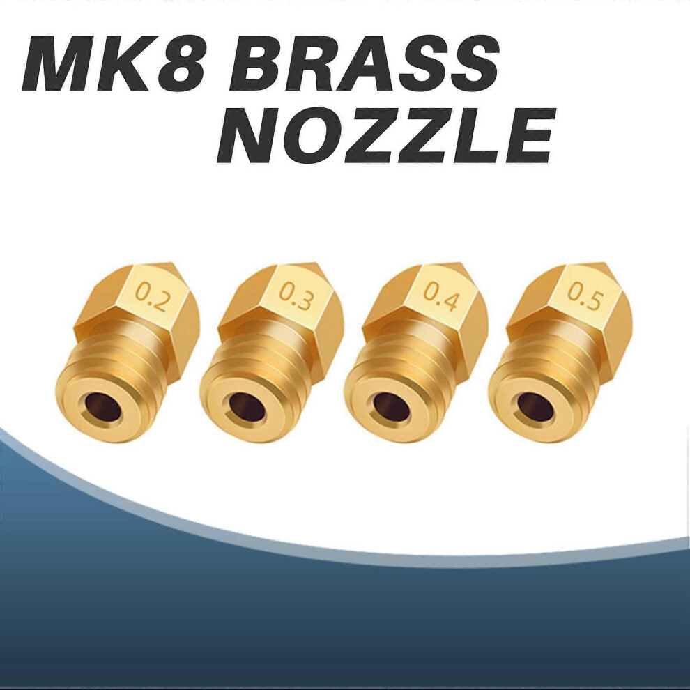 37Pcs 3D Printer Nozzles Mk8 Nozzle 0.2,0.3,0.4,0.5,0.6,0.8,1.0Mm Extruder Print Head For Creality Cr-10 Ender 3 5 9152359543934