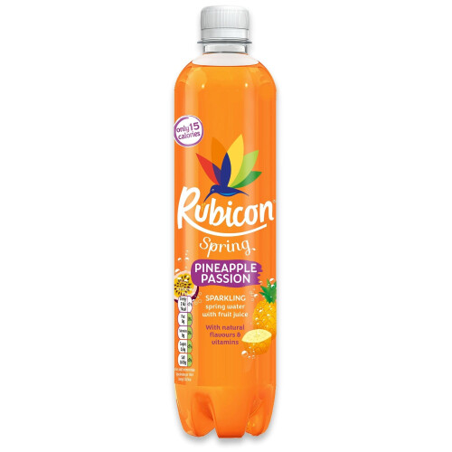 Rubicon Rubicon Spring 12 Pack Pineapple Passion Sparkling Spring Water with Real F 1