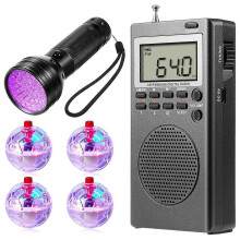 Spirit Box Equipment Kit with 1pc Radio 4pcs Light Up Cat Balls and 1pc Flashlight,Equipment Kit for Home Office Outdoor