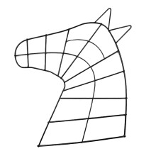 Horse Head Wreath Frame Ring for DIY Decoration