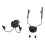 Pickup Headphones Rail Bracket Multi-Angle Adjustable Flip Ear Cups Fixed Bracket Helmet Accessories Green 1