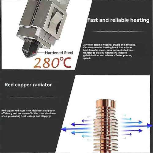 Αναβάθμιση 4 σετ για Flashforge Adventurer 5M Hotend 5M Pro Hot End AD5M Ακροφύσιο 2