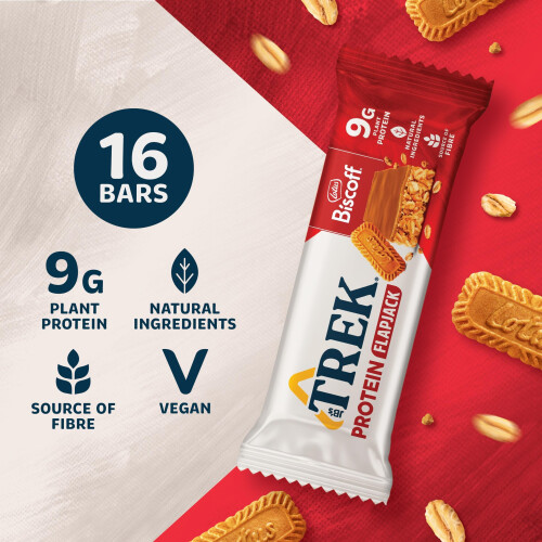 JB's TREK Protein Flapjack - Biscoff - Plant-based protein - Vegan - 1