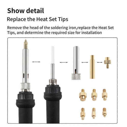Stealth Kit Heat Set Insert Tool Soldering Iron Heat Insert Nut Embedded Kit M2-M8 compatible 3D Printer EU 1