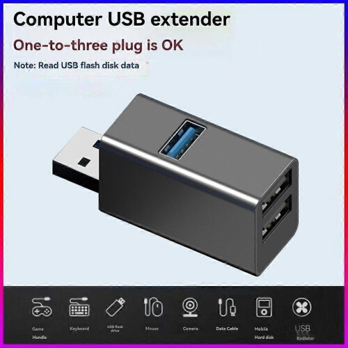 Διανομέας USB Plug-Play Data Hub Αντιπαρεμβατικός 3 θύρες επέκτασης U 2
