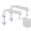 4X 90 Degrees Projector Screen Wall Mount L-Brackets Projection Screen Hanger Adjustable Mount for HD Projector Screens 10