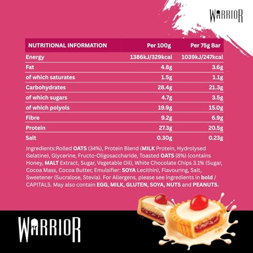 Warrior Warrior Raw Protein Bars - 20g Protein Per Bar 1