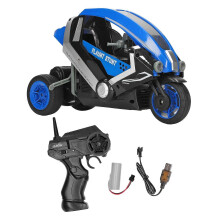 1:8 RC Drift Motorcycle High Speed 3 Wheeled Remote Control Stunt Motorcycle for Children Outdoor Blue