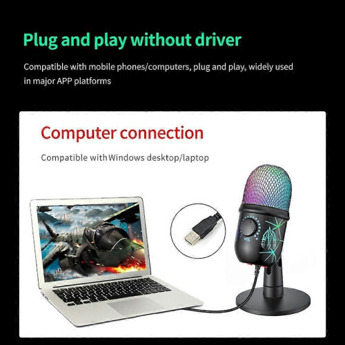 Συμπυκνωτικό μικρόφωνο USB με ακύρωση θορύβου Μικρόφωνο 2