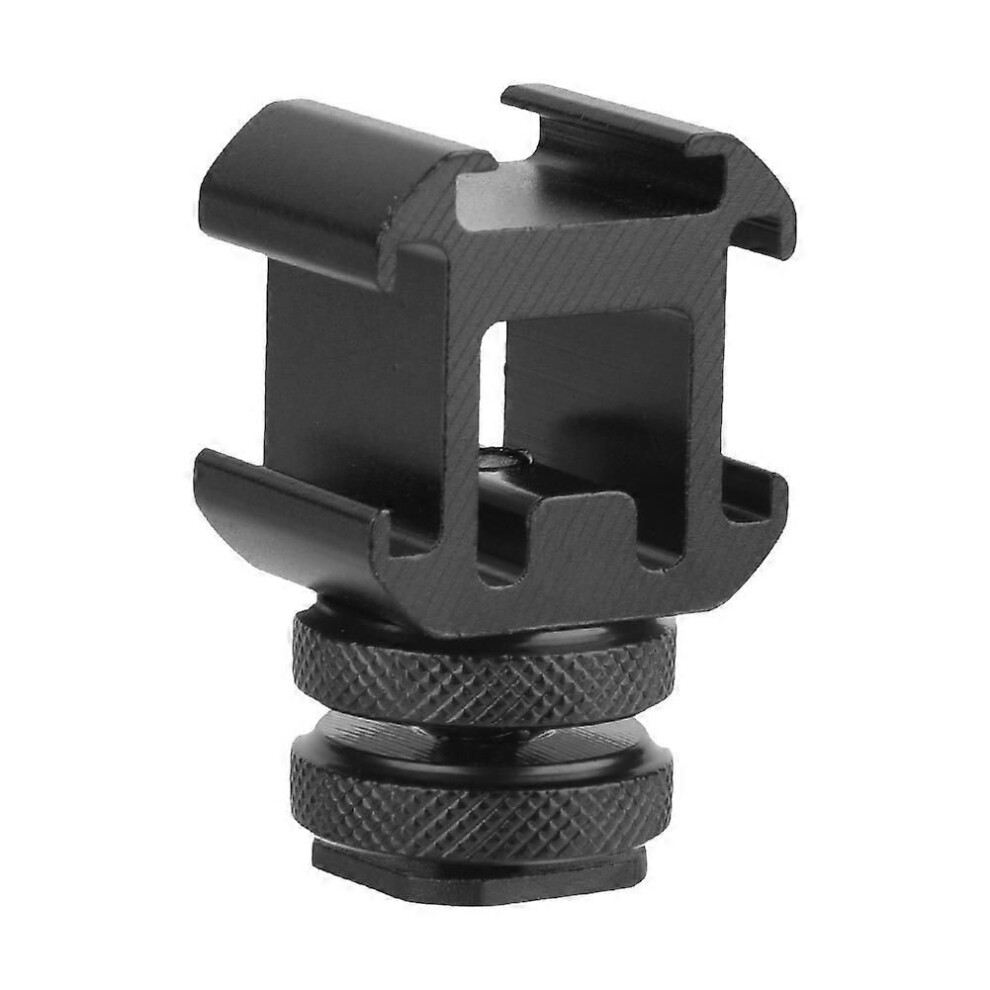 Triple Hot Shoe Base Mount Adapter For Microphone, Monitor, Led Video Light 9152359523615