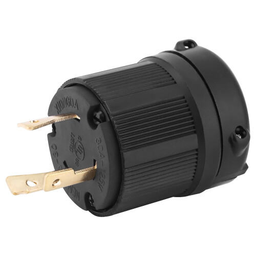 Ηλεκτρικός σύνδεσμος NEMA L5-30 30A 125V 3 καλωδίων με περιστρεφόμενο κλείδωμα