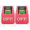 2X Off-On Red Cover Emergency Stop Push Button Switch 16A Power-Off/Undervoltage Protection Electro 1