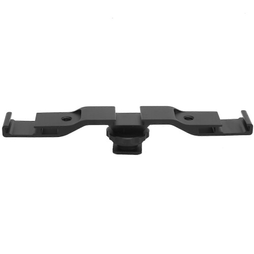 Aluminum Alloy Cold Shoe Extension Mount Bar Bracket for Camera/Fill Light/Microphone