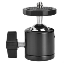 360-Schwenkkugelkopf mit 1/4"-Schraubgewinde für DSLR-Kamerastativ-Kugelkopfständer (Schwarz)